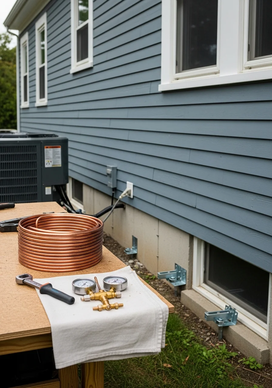 Professional working on a Weymouth home with homeowner nearby.